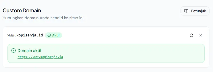 Status domain aktif